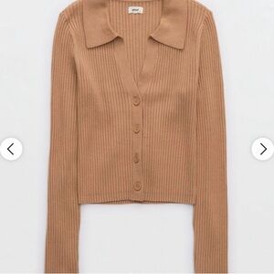 🏷️ Tan Aerie Cropped Cardigan Sweater 🏷️